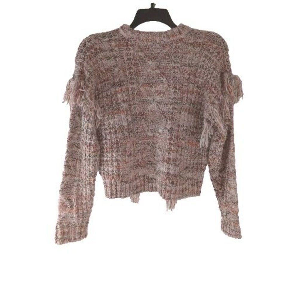 Joie Meghan‎ Women's Cable Knit Wool Blend Long Sleeve Fringe Sweater Size S - Picture 2 of 11